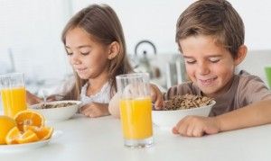 un buen desayuno con niños