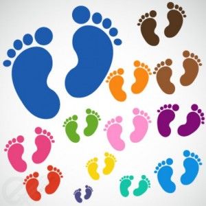 numeración del pie de bebé 